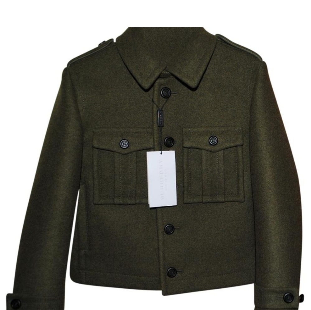 Burberry Olive Military Boys Coat